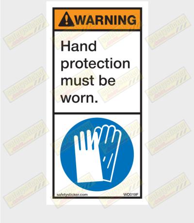 PPE warning sticker