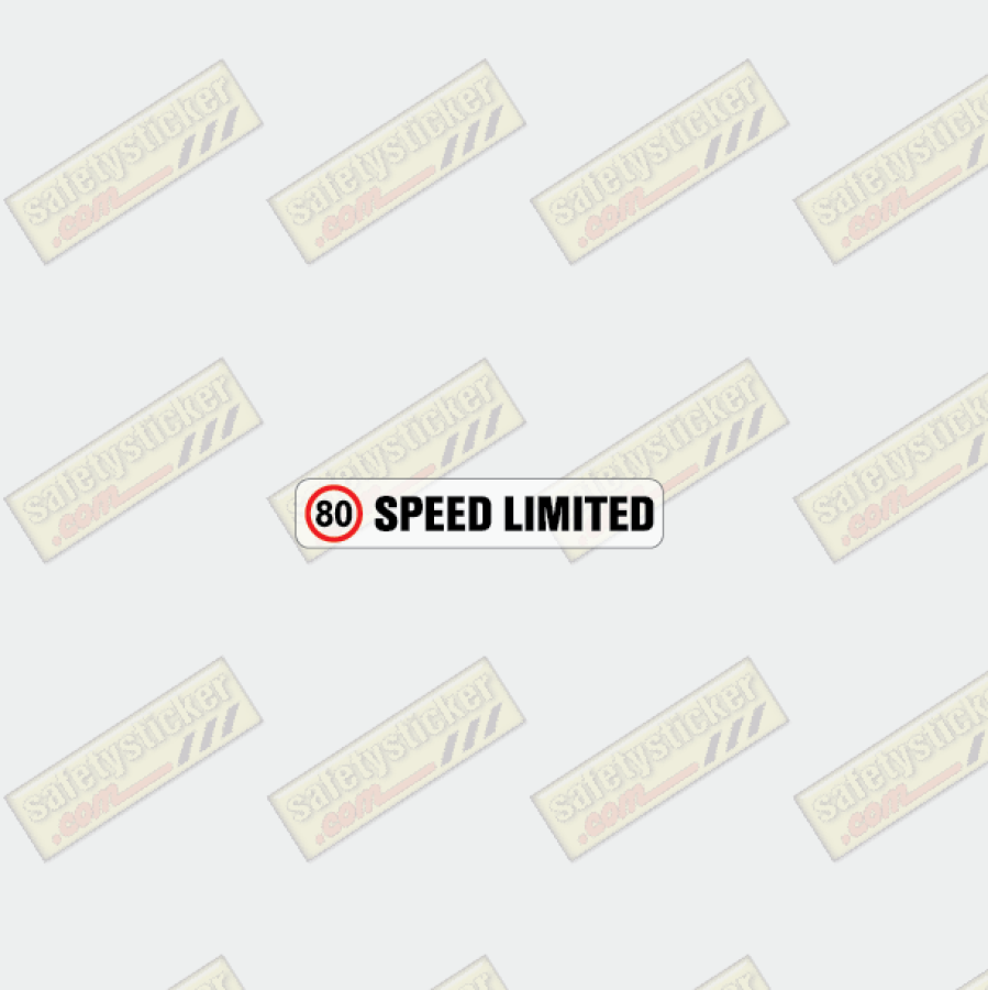 80km Vehicle Speed Limited Cabin Decal | Safety Stickers | Safety Decals