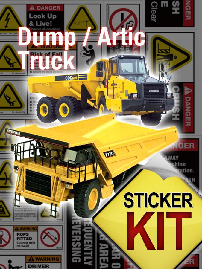 Dump Truck (rigid & articulated) Safety Stickers Safety Decals