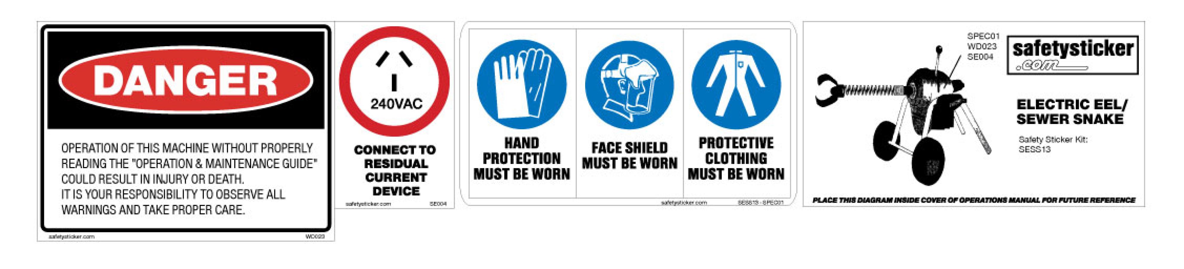 Electric Eel "Sewer Snake" | Safety Stickers | Safety Decals