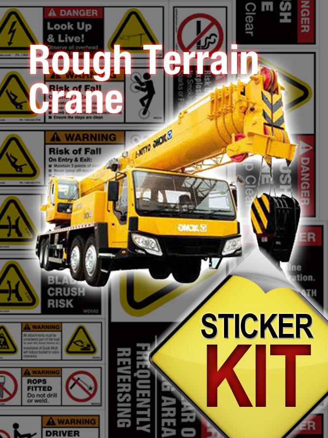 Rough Terrain Crane Safety Sheet Safety Stickers Safety Decals