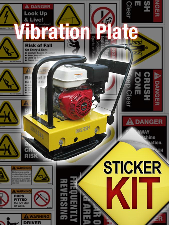 Vibration Plate Safety Stickers Safety Decals