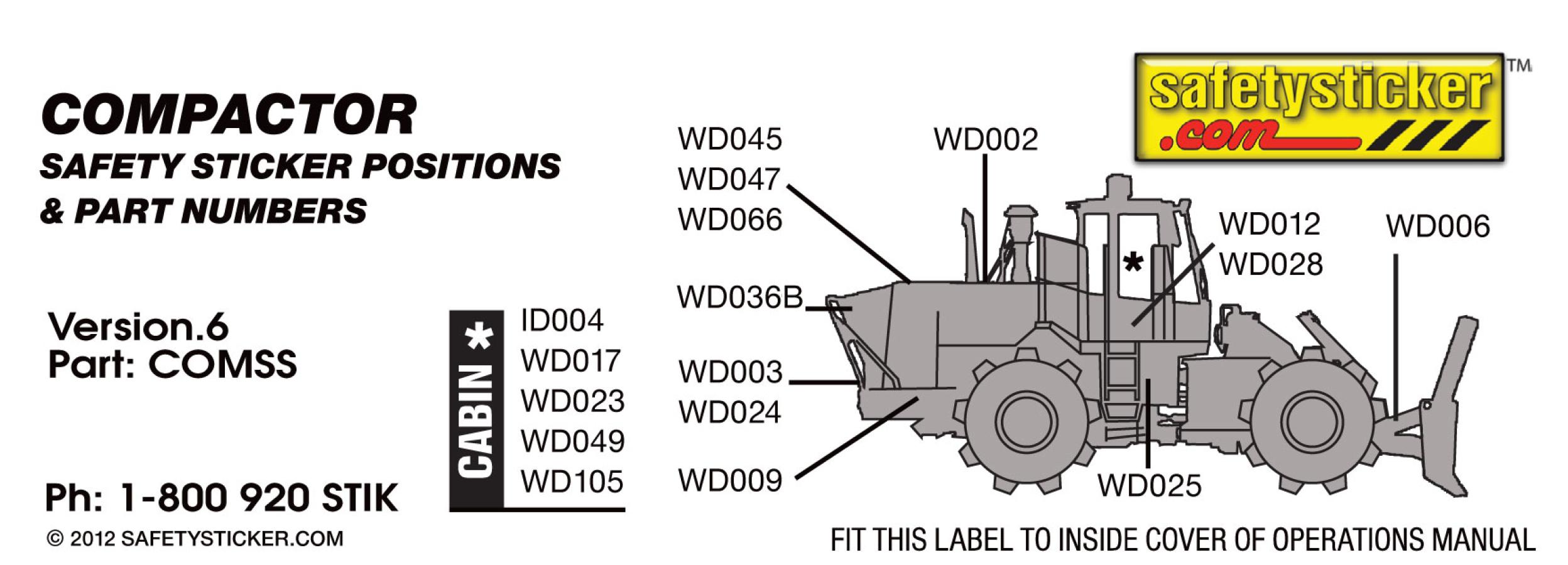 Compactor Safety Sheet Safety Stickers Safety Decals