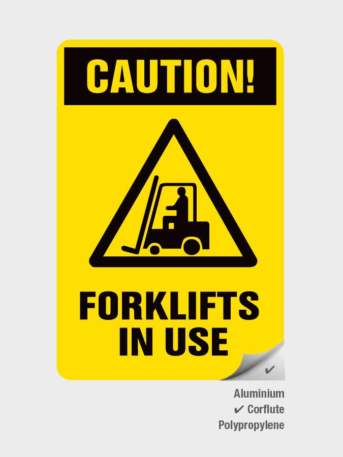 Forklift In Use sign | Safety Stickers | Safety Decals