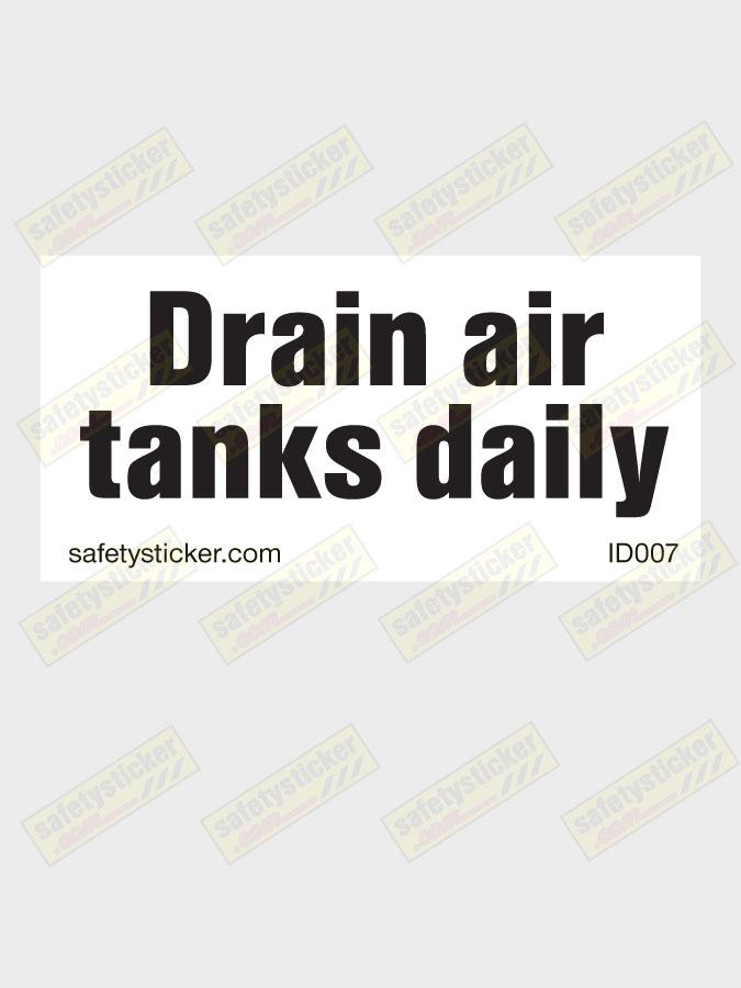 Identification Drain Air Tanks Decal Safety Stickers Safety Decals