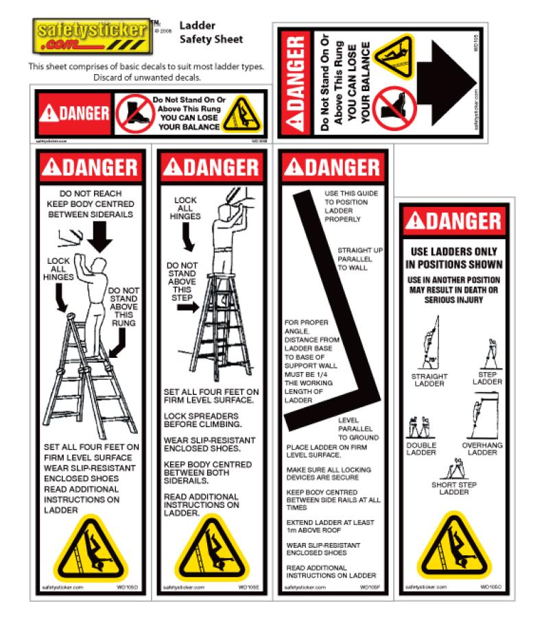 Paypal 1800 Number >> Ladder safety sheet | Safety Stickers | Safety Decals Paypal 1800 Number >> Ladder safety sheet | Safety Stickers | Safety Decals