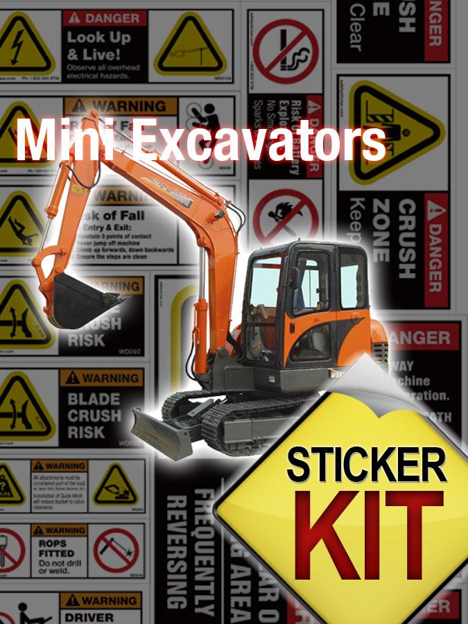 Decal Sticker Set E80 Digger Excavator Decal Set 