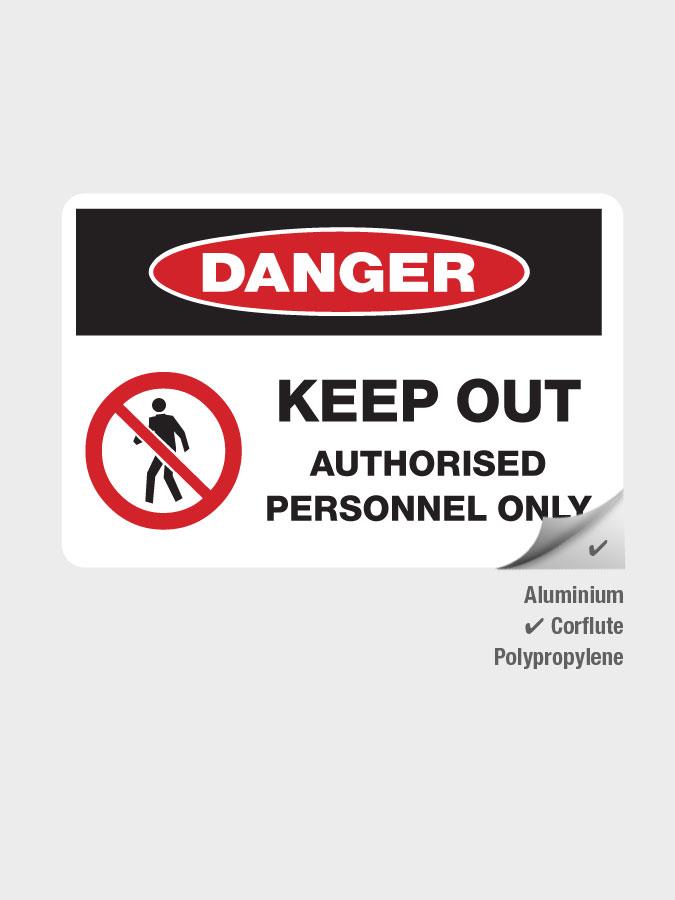 Keep Out Authorised Personnel Only | Safety Stickers | Safety Decals