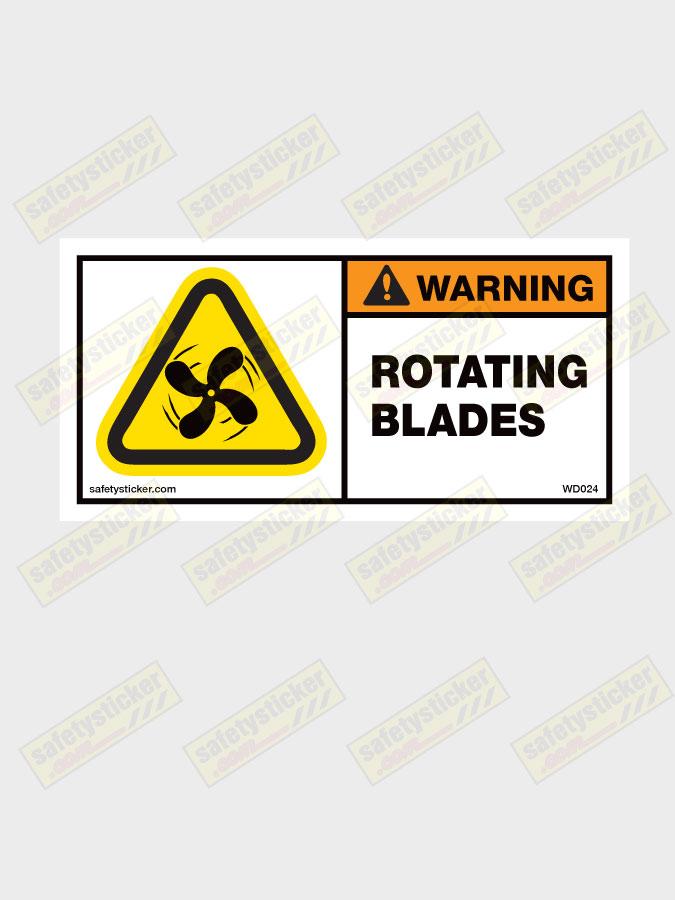 Warning Rotating Blades Decal Safety Stickers Safety Decals