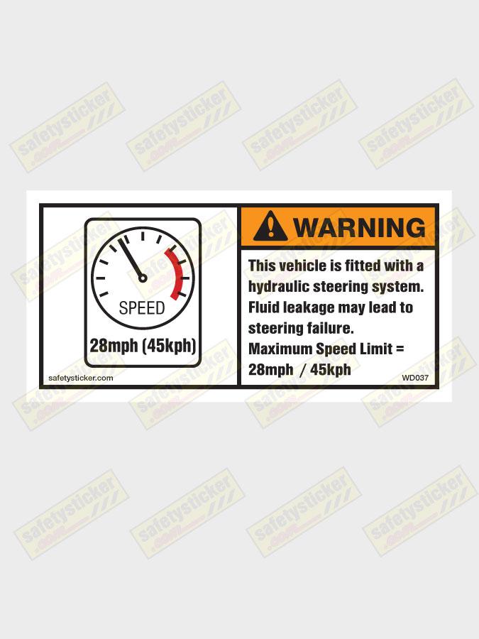 Warning Hydraulic Steering System Decal Safety Stickers Safety Decals