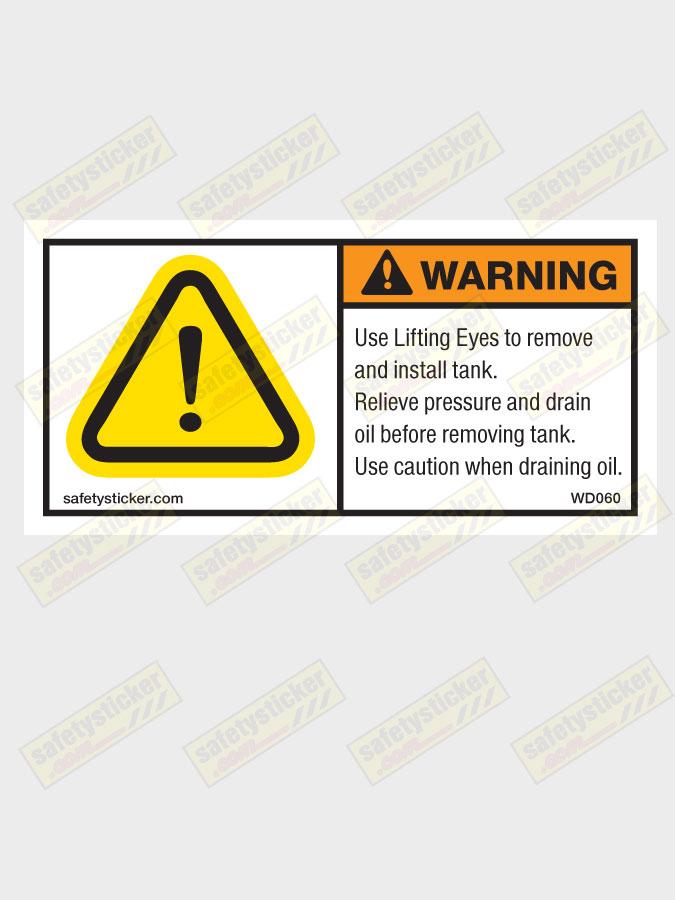Warning Remove And Install Tank Decal Safety Stickers Safety Decals