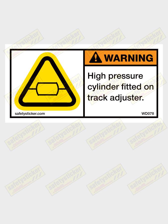 Warning High Pressure Cylinder Fitted Decal | Safety Stickers | Safety ...
