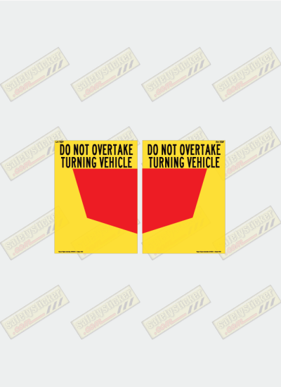 Class 1 Do Not Overtake Turning Vehicle Stickers