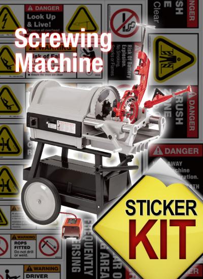 screwing machine safety stickers