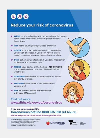 Reduce your Risk of Coronavirus Stickers