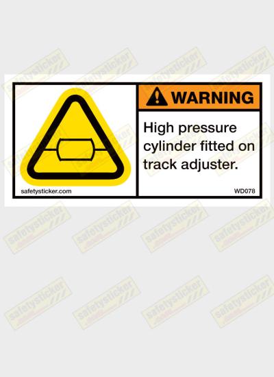 Warning High Pressure Cylinder Fitted Decal | Safety Stickers | Safety ...