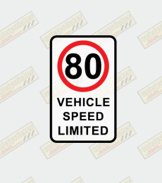 80km/h Vehicle Speed Limited Decal - Crane