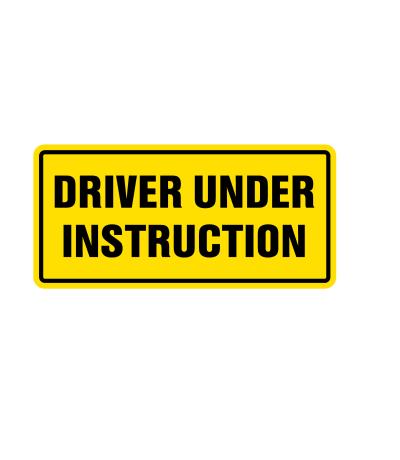 Driver Under Instruction Magnets (Pair)