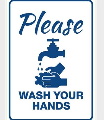 Please Wash Your Hands Stickers A4