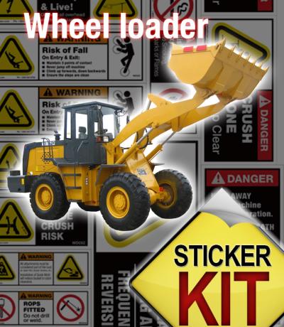 wheel loader safety stickers