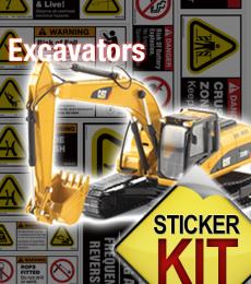 excavator stickers