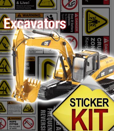 excavator stickers