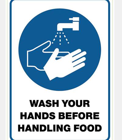 Wash Hands Before Handling Food Stickers