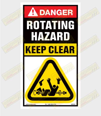 Auger warning sticker