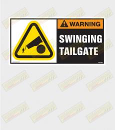 Tailgate warning sticker