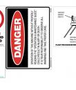 screwing machine safety sticker sheet