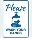 Please Wash Your Hands Stickers