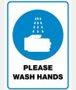 Please Wash Hands Stickers